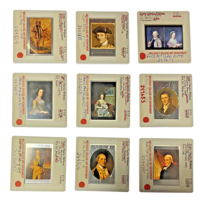 9 Vintage 35mm Art Slides   Charles Willson Peale, Early America, Revolutionary