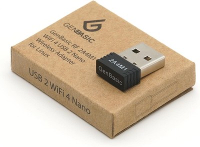 WiFi 4 USB Nano Wireless Network Dongle Adapter for Linux (Black) Black 