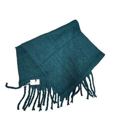 Marine Layer NWT Brushed Scarf Unisex Deep Sea Green Fringe Trim Soft Cozy