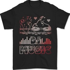 Camiseta Hombre DJ Techno Rave Acid House 100% Algodón Jersey Negra S-5XL