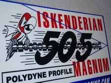 Vintage Iskenderian Polydyne 505 Racing Cam W Bird 12 Metal Gasoline Oil Sign