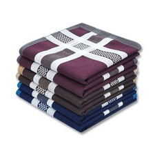 Zenssia Soft Men's Cotton Handkerchiefs with Assorted Color 6 Piece Gift Set