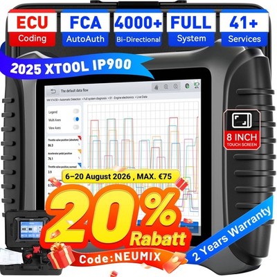 2026 XTOOL IP900 KFZ OBD2 Diagnosegerät Bidirektionaler ECU Codierung Tool IMMO