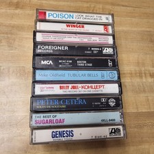 10 Cassette Lot Classic Hard Rock Glam Metal Prog