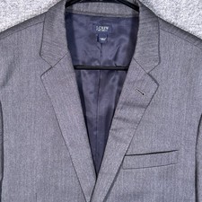 J.Crew Ludlow Sport Coat Mens 40R Gray Italian Wool Herringbone Blazer Tollegno