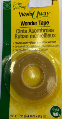 DRITZ QUILTING #3310 WASH AWAY WONDER TAPE, SIZE 1/4'' x 10 YDS