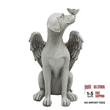 Dog Angel with Wings Pet Memorial Grave Marker Tribute Statue, As Picture Show