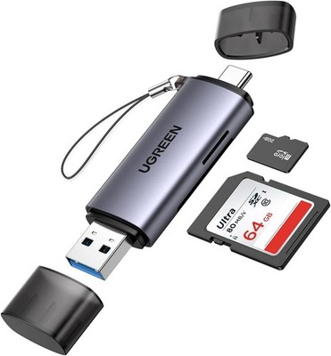 UGREEN SD Kartenleser USB 3.0 USB C Dual Stecker Kartenlesegerät SD Card Reader 