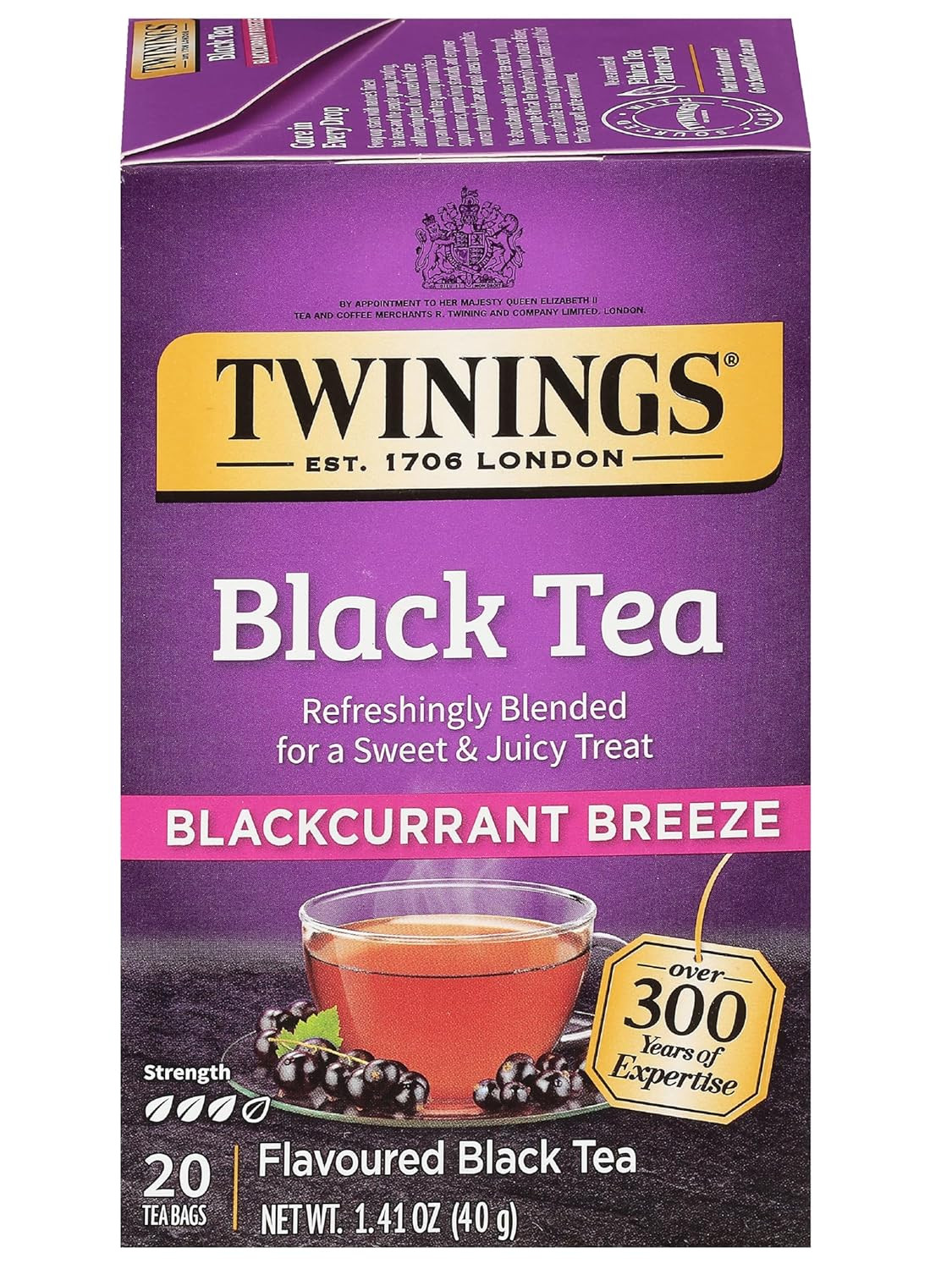 Twinings of London Premium Blackcurrant Breeze Black Tea, St