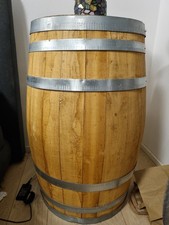 Rustikales Echtholzfass Eiche H88cm Beistelltisch Weinfass Deko Bar Barrique Top