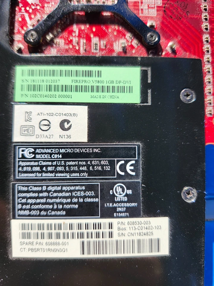 ATI Technologies ATI-102-C01403 Firepro V5800 1GB PCI Express x16 DVI/ 2x Displa - Image 3 of 4