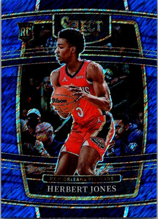 2021-22 Panini Select #45 Herbert Jones Blue Shimmer Prizms
