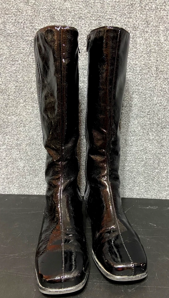 Botas La Canadienne para mujer 8,5 M charol negro impermeables altas hasta la rodilla Foto 4 de 4