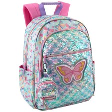 17 Inch Sequined Butterfly Children s Backpack with Matching Coin Purse