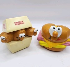 Vintage 1989 Burger King Toys Lickety Split Chicken Tenders Rolling Food Racer