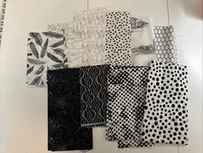 1 Pound Black And Grey Mixed Lot Of Remnants/Fabric remnants Various Sizes