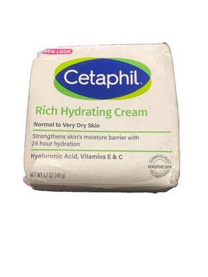 Cetaphil Rich Hydrating Cream Hyaluronic Normal to Very Dry Skin - 1.7 oz / 48 g