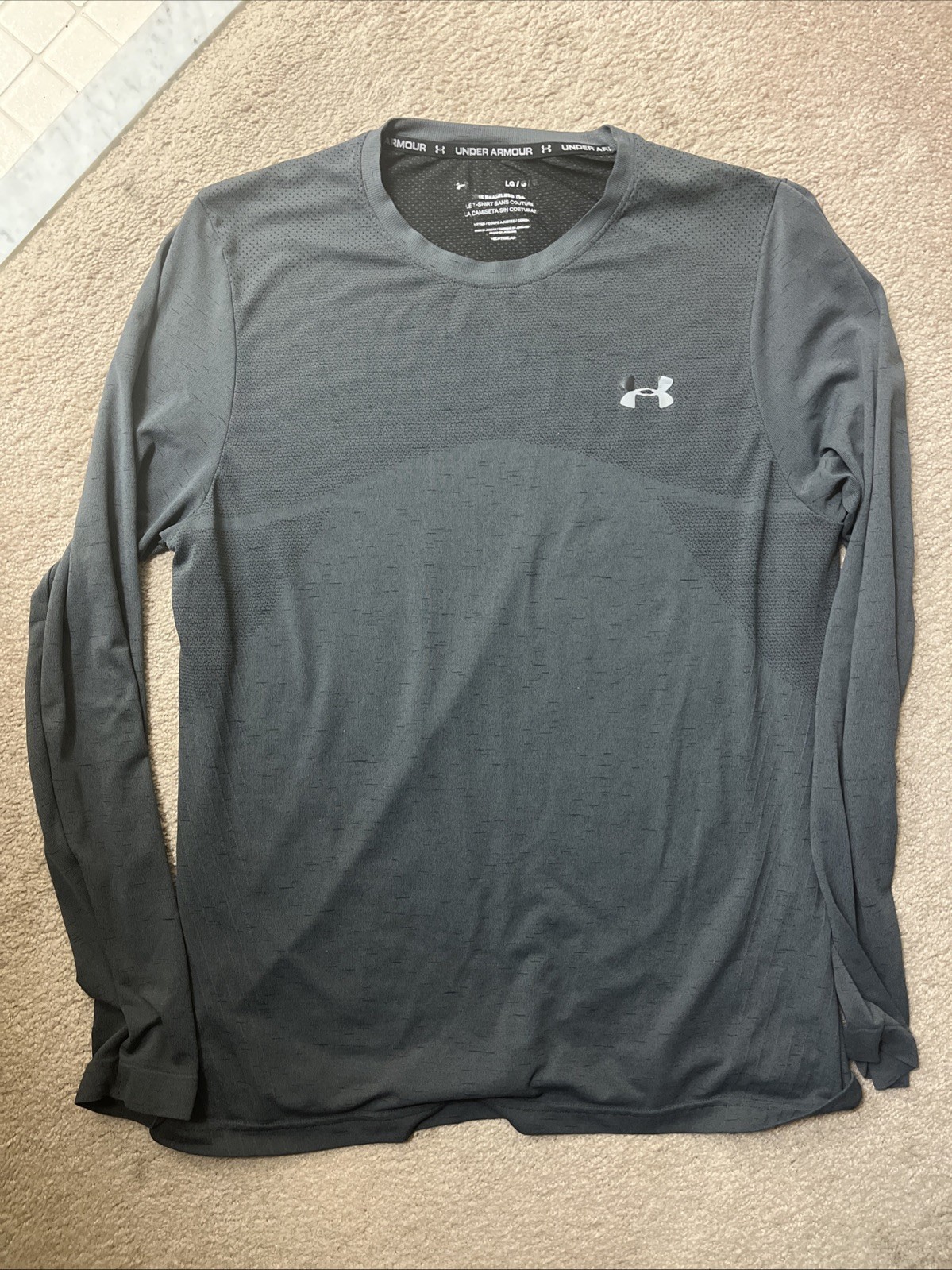 Under Armour HeatGear Long Sleeve Compression Fitted Mens Large Shirt