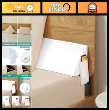 King Size Bed Wedge Pillow - High-Density Foam, Gap Filler, Pockets for Phone