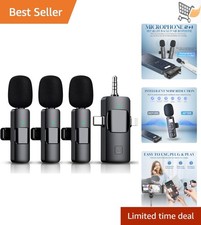 Wireless Lavalier Microphone 3 in 1 Ultra-Low Delay Noise Reduction for Vlog