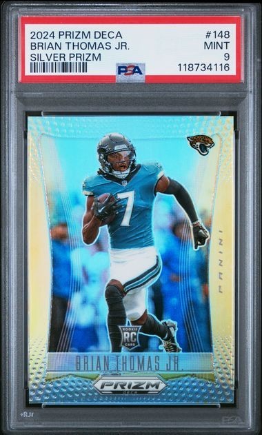 2024 PANINI PRIZM DECA BRIAN THOMAS JR. SILVER PRIZM PSA 9 #148  JAGUARS