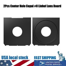 2x Copal 0 Center Hole Lens Board For Linhof Wista Shen Hao Ebony Technika US