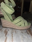 Franco Sarto Carmina Green Suede Espadrille Wedge Sandals 8.5M — photo 2