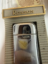 Ronson Vintage Chrome Collectible Lighter wit...