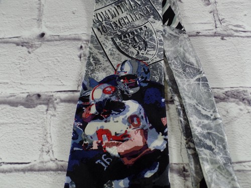 Vintage Team NFL Raiders Men's Silk Neck Tie Multicolor Graphic - Picture 3 of 10