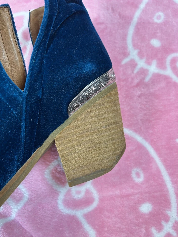 Jeffrey Campbell Mujer Talla 9.5 CROMWELL Western Botines Terciopelo  Foto 4 de 4