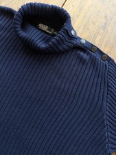 Vintage Polo Ralph Lauren Shawl Knit Turtle Neck Sweater Shoulder Buttons Sz 2XL