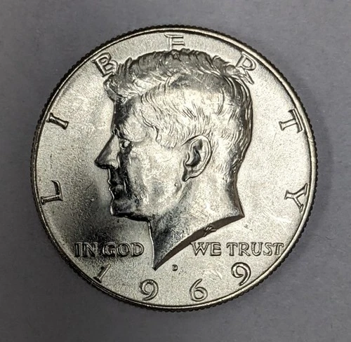 1969 D Kennedy Silver Half Dollar UNC