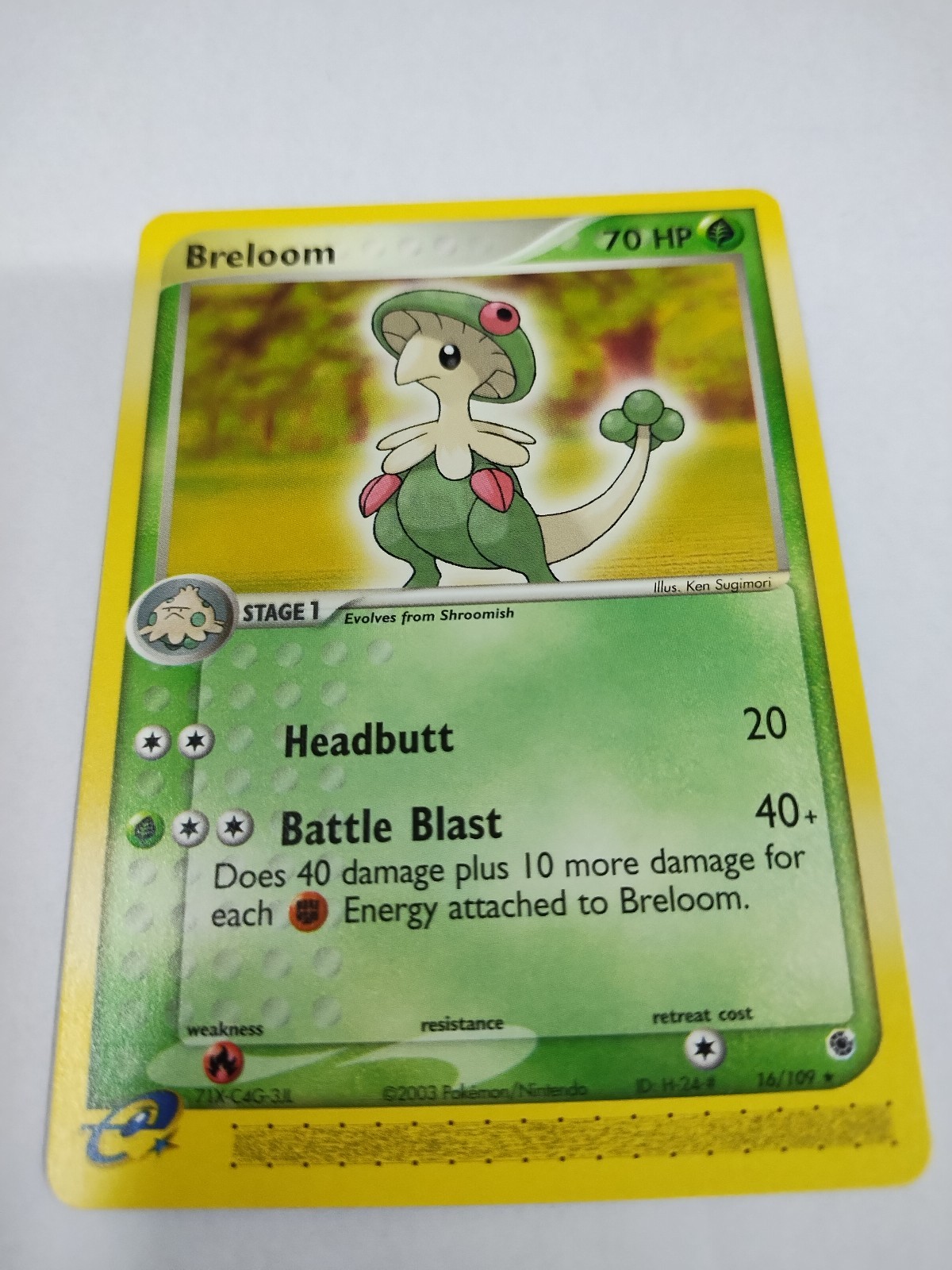 MINT Breloom Rare Ruby and Sapphire 16/109  Vintage Invest