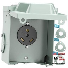 30 Amp RV Power Outlet Box, Nema TT-30R 125V RV 30A TT-30R RV Power Outlet Box