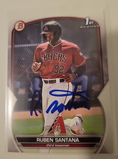 Ruben Santana Signed 2023 Bowman Baseball Card Az Diamondbacks #BP-42