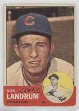 1963 Topps ( Pictured) Don Landrum ( Pictured) Ron Santo #113 HOF 0d78