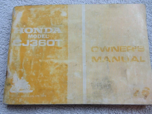 Honda Used Factory Owners Manual CJ360T 1976 3138801 English