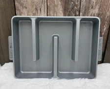 Bakers Edge Brownie Pan 9x12 Cast Aluminum Non-Stick Continuous Edge USA Zig-Zag