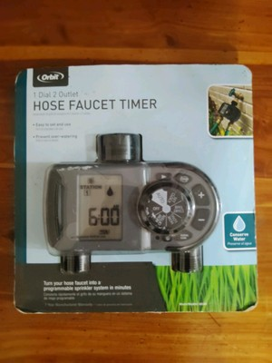 #ad Orbot Faucet Hose Water Spicket Water On Off Automatic Timer 2 Hose Attachment $15.00