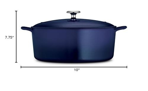 Tramontina 7 Quart Blue Enameled Cast Iron Dutch Oven with Lid and Handles - Afbeelding 9 van 9