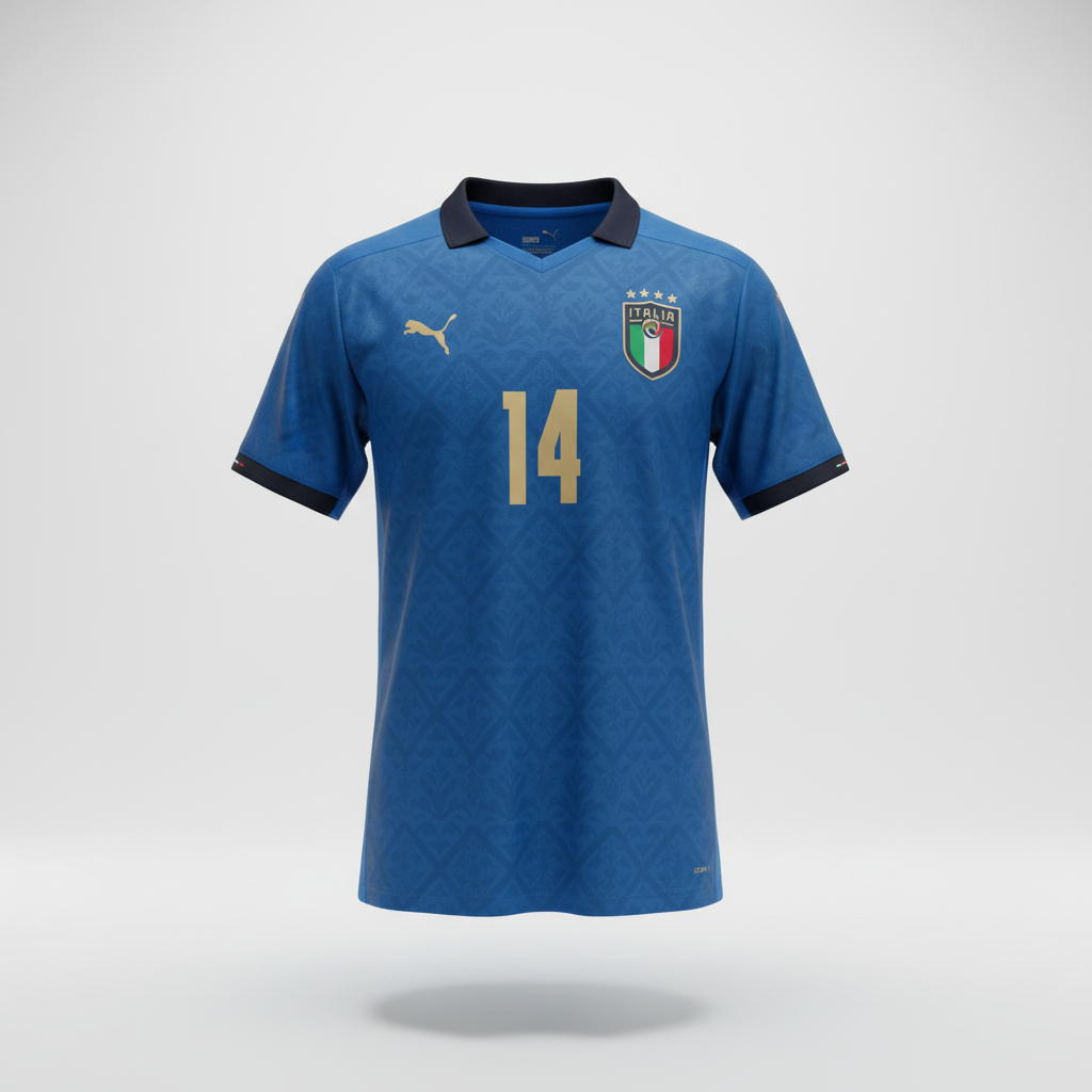 2020-2021 Italy Chiesa HOME Kit Soccer Jersey Shirt Puma Large