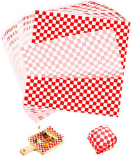 120 Pieces Wax Paper Sheets 12x12 Inch, Sandwich Wrap Food Basket Deli Checkere