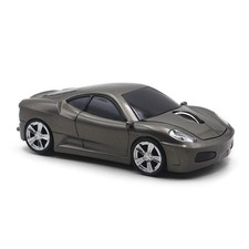 Wireless Mouse Sports Car Computer Optical Mice for PC Laptop Mac Grey