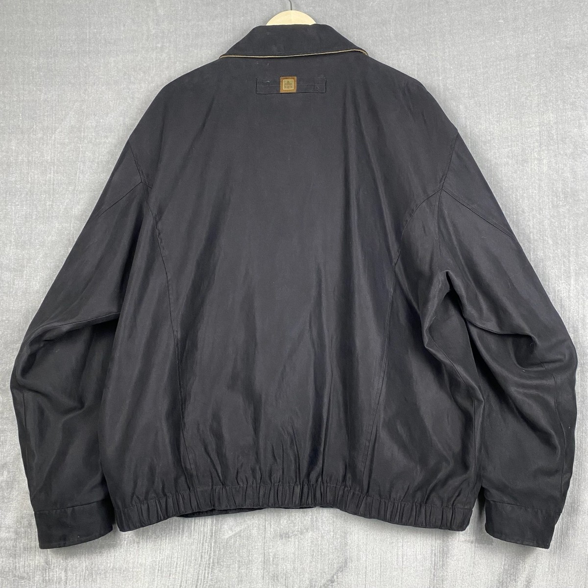 Rainforest Mens Bomber Jacket 2XL Black Lined Harrington Faux Suede 90s  Style