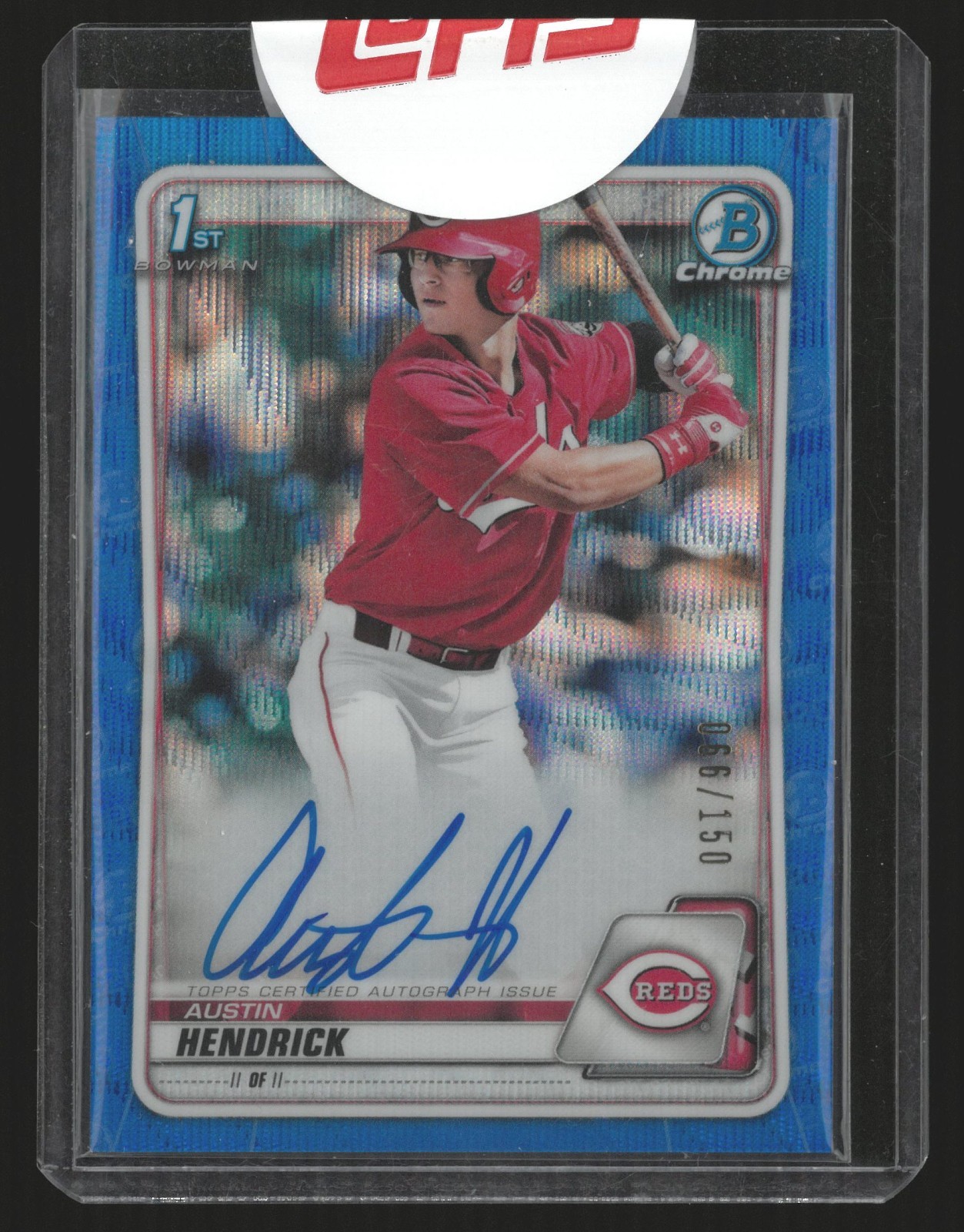 2020 Bowman Chrome AUSTIN HENDRICK 💎 1st Bowman Auto Blue Wave /150