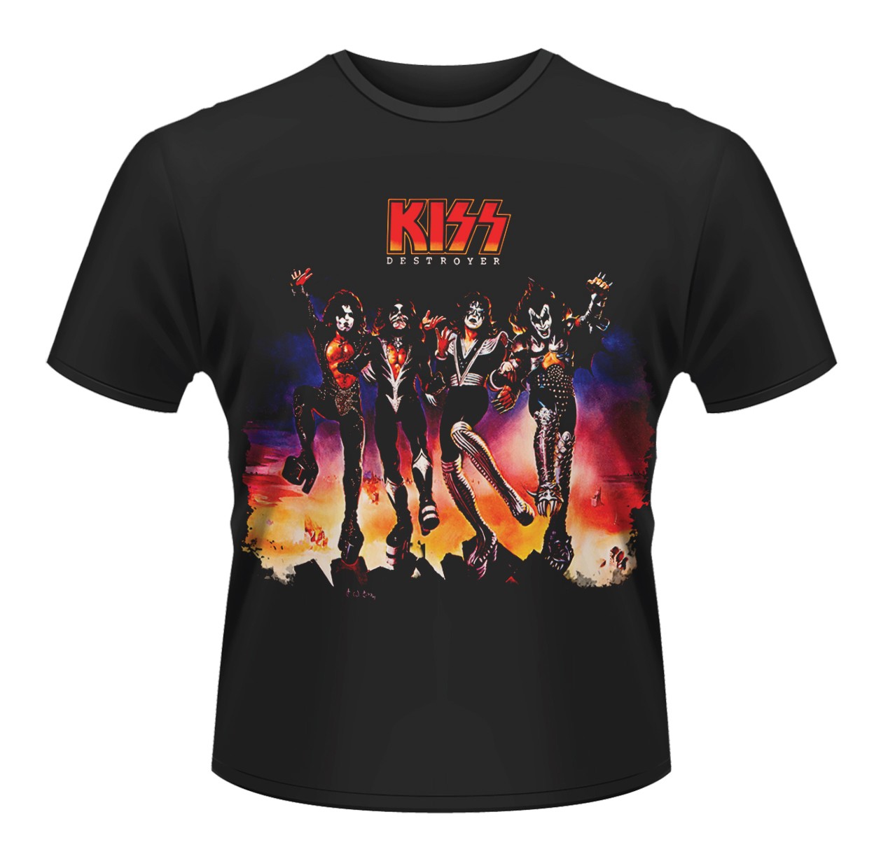 Kiss Destroyer Gene Simmons Rock Heavy Metal Official Mens T-Shirt