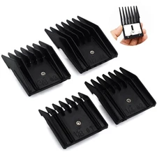 4 Pieces Professional A5-Style Animal Clipper Attachment Guard Guide Black 