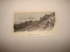 1893 magazine engraving ~ VIEW OF ETNA FROM SAN DOMINGO, Italy