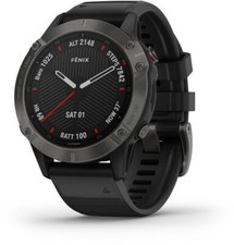 Garmin Fenix 6 Sapphire GPS Multisport Smartwatch Black DLC Dark Gray Neu GPS