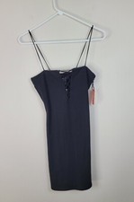 NWT Forever 21 Dukes of Dallas Sexy Black Front Lace Mini Dress Size M